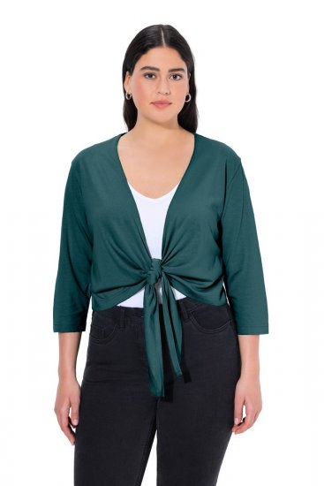Ulla Popken 794514 Megkötős jersey bolero Petrol - Bolerók - 
