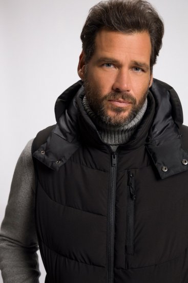 JP1880 Quilted Gilet DownTouch Padding Black - Kabátok - Nagyméretű Kabátok - 2XL-8XL