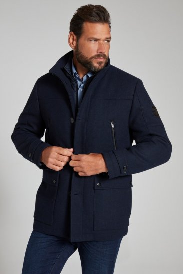 JP1880 Jacket Water-repellent Herringbone Insert Navy - Kabátok - Nagyméretű Kabátok - 2XL-8XL
