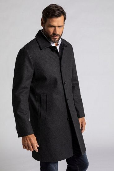 JP1880 Coat Wool Blend Water Repellent Dark Grey - Kabátok - Nagyméretű Kabátok - 2XL-8XL