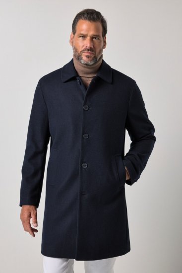 JP1880 795116 Vízlepergető Gyapjúkabát Sötétkék - Kabátok - Nagyméretű Kabátok - 2XL-8XL