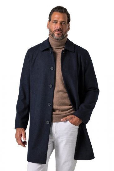 JP1880 795116 Vízlepergető Gyapjúkabát Sötétkék - Kabátok - Nagyméretű Kabátok - 2XL-8XL