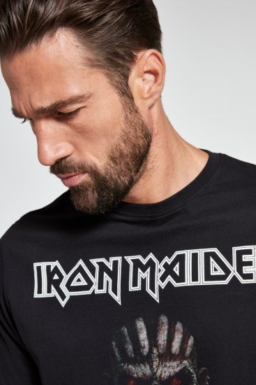 JP1880 Iron Maiden Graphic Band T-Shirt Black - Pólók - Nagyméretű pólók - 2XL-14XL