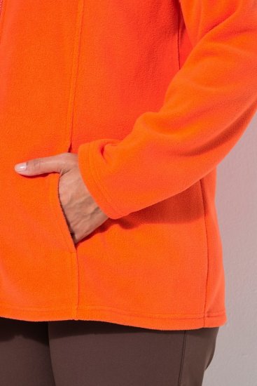 Ulla Popken 796970 Könnyű polárkabát Narancsvörös - Polár ruházat - 