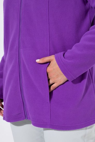 Ulla Popken 796970 Könnyű polárkabát Sötétlila - Polár ruházat - 