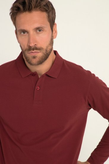 JP1880 Polo Shirt Long Sleeve Piqué Red - Pólóingek - Galléros Pólók 2XL-8XL - Pólóingek 2XL-8XL
