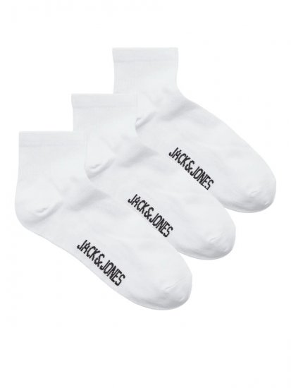 Jack & Jones Leon Teniszzoknik Fehér 3-pack - Alsónemű & strandruhák - Nagyméretű Alsónemű 2XL-8XL