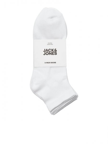 Jack & Jones Leon Teniszzoknik Fehér 3-pack - Alsónemű & strandruhák - Nagyméretű Alsónemű 2XL-8XL