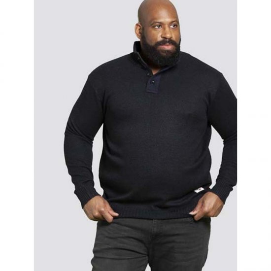 D555 Zane Sweater Navy - Pulóverek & kapucnis pulóverek - Pulóverek & Kapucnis pulóver 2XL-12XL