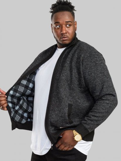 D555 Cavendish Black Jumper With Bonded Fleece Lining And Pocket - Pulóverek & kapucnis pulóverek - Pulóverek & Kapucnis pulóver 2XL-12XL