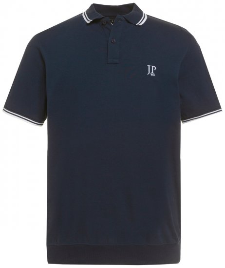 JP1880 802789 Galléros póló fehér kontrasztgallérral Sötétkék - Pólóingek - Galléros Pólók 2XL-8XL - Pólóingek 2XL-8XL