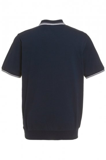 JP1880 802789 Galléros póló fehér kontrasztgallérral Sötétkék - Pólóingek - Galléros Pólók 2XL-8XL - Pólóingek 2XL-8XL