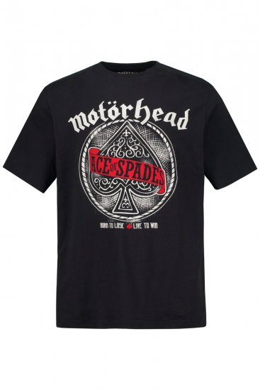 JP1880 Motörhead ACE Graphic Comfort Fit Band T-Shirt Black - Pólók - Nagyméretű pólók - 2XL-14XL
