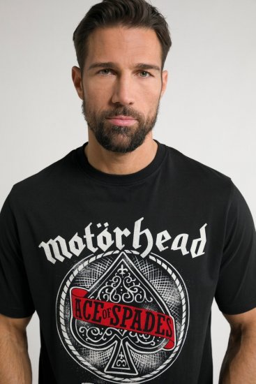 JP1880 Motörhead ACE Graphic Comfort Fit Band T-Shirt Black - Pólók - Nagyméretű pólók - 2XL-14XL