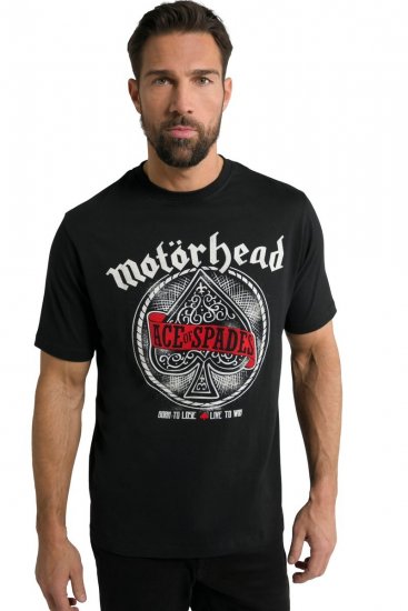 JP1880 Motörhead ACE Graphic Comfort Fit Band T-Shirt Black - Pólók - Nagyméretű pólók - 2XL-14XL
