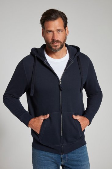 Jay-Pi 804164 Kapucnis pulóver cipzárral Sötétkék - Pulóverek & kapucnis pulóverek - Pulóverek & Kapucnis pulóver 2XL-12XL