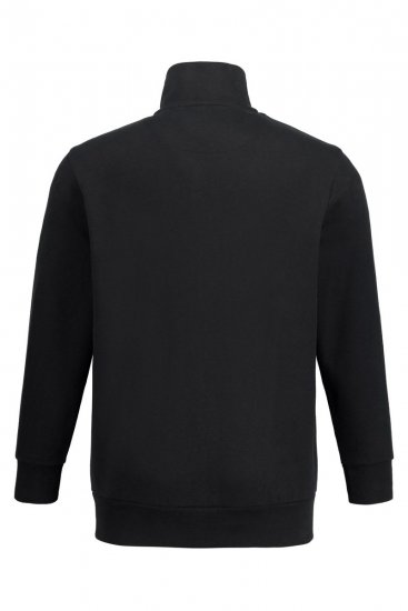 Jay-Pi 804180 Cipzáras pulóver állógallérral Fekete - Pulóverek & kapucnis pulóverek - Pulóverek & Kapucnis pulóver 2XL-12XL