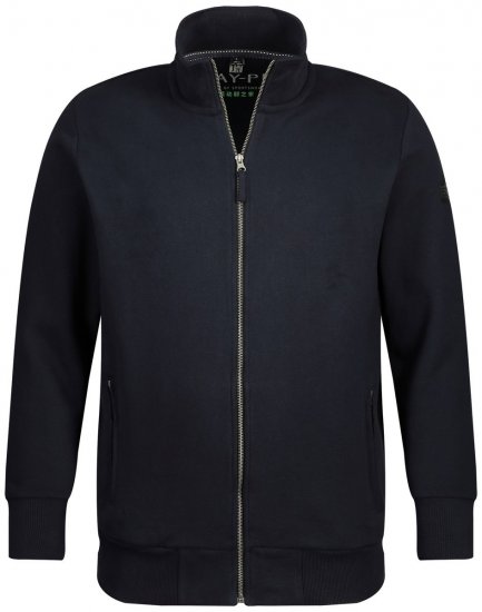 Jay-Pi 804180 Cipzáras pulóver állógallérral Sötétkék - Pulóverek & kapucnis pulóverek - Pulóverek & Kapucnis pulóver 2XL-12XL