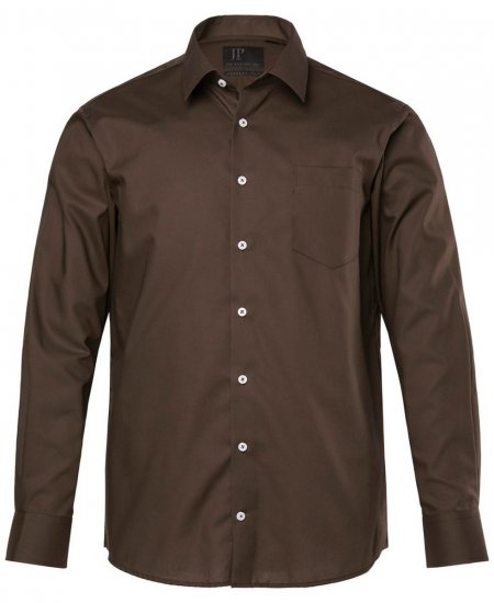 JP1880 Shirt Business Long Sleeve Brown - Ingek - Ingek 2XL-10XL