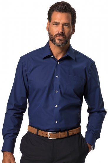 JP1880 Shirt Business Long Sleeve Navy - Ingek - Ingek 2XL-10XL