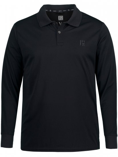 JP1880 Jay-Pi QuickDry Long Sleeve Golf Polo Shirt Black - Sportruházat - Nagyméretű Sportruházat 2XL-10XL