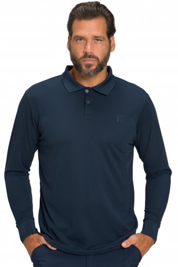 JP1880 Jay-Pi QuickDry Long Sleeve Golf Polo Shirt Navy Blue - Sportruházat - Nagyméretű Sportruházat 2XL-10XL