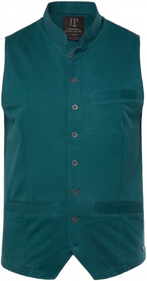 JP1880 Mottled Stretch Knit Stand-up Collar Vest Turquoise Blue - FÉRFIRUHÁZAT 2XL-14XL - 