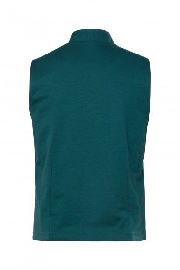 JP1880 Mottled Stretch Knit Stand-up Collar Vest Turquoise Blue - Trachten & Oktoberfest - Oktoberfest jelmezek nagy méretekben (Trachten)