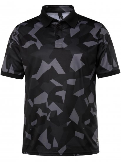Jay-Pi QuickDry Golf Polo Shirt Camouflage Black - Sportruházat - Nagyméretű Sportruházat 2XL-10XL