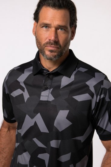 Jay-Pi QuickDry Golf Polo Shirt Camouflage Black - Sportruházat - Nagyméretű Sportruházat 2XL-10XL
