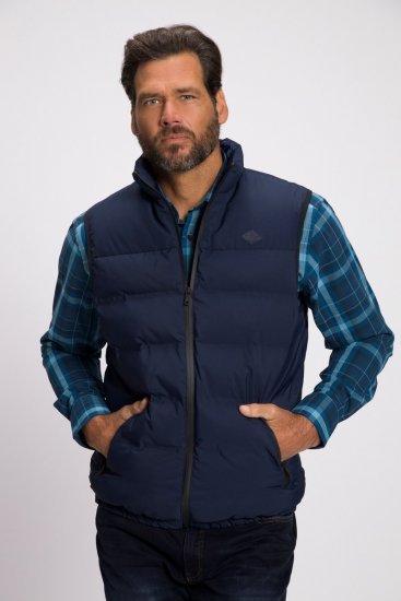 JP1880 Quilted Gilet Stand-up Collar Navy - Kabátok - Nagyméretű Kabátok - 2XL-8XL