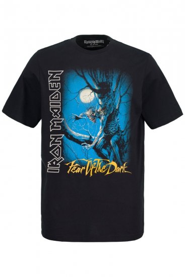 JP1880 Iron Maiden Graphic Comfort Fit Band T-Shirt Black - Pólók - Nagyméretű pólók - 2XL-14XL