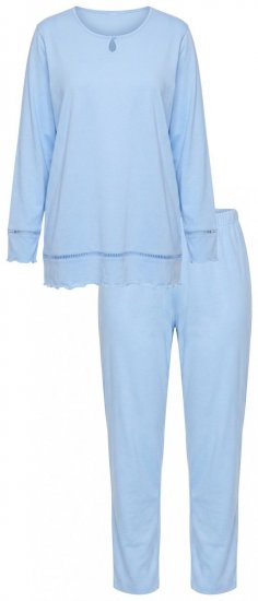 Ulla Popken 810592 Pizsama csipkével Világoskék - Pizsama/Loungewear - 