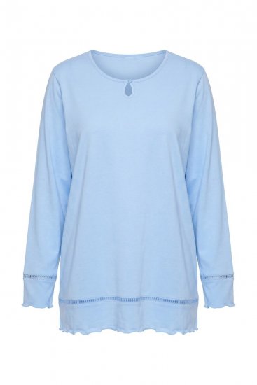 Ulla Popken 810592 Pizsama csipkével Világoskék - Pizsama/Loungewear - 