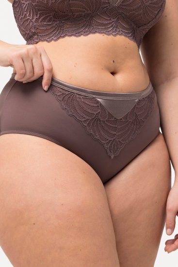 Ulla Popken 811602 Alsók csipkével Barna - Alsók - 