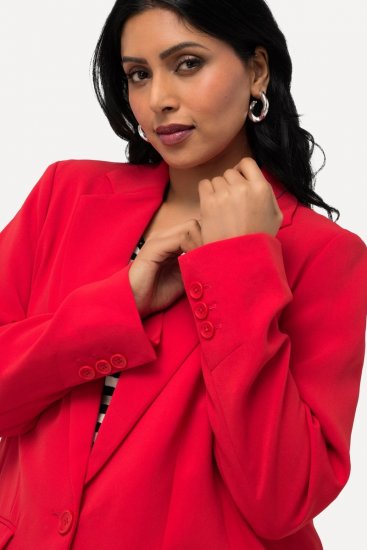Ulla Popken 811944 Klasszikus blézer Piros - Blézerek - Blézerek plus size méretben nőknek