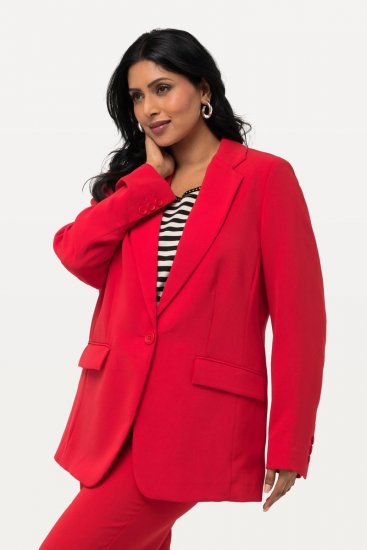 Ulla Popken 811944 Klasszikus blézer Piros - Blézerek - Blézerek plus size méretben nőknek