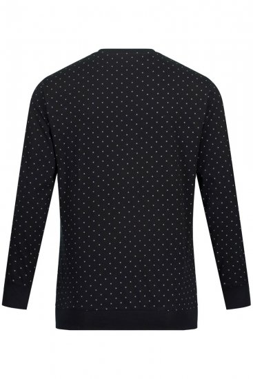 JP1880 Two-piece Pyjamas Long Sleeve and Long Trousers Black - Alsónemű & strandruhák - Nagyméretű Alsónemű 2XL-8XL