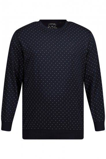 JP1880 Pyjamas Two-piece Long Sleeve and Long Trousers Navy - Alsónemű & strandruhák - Nagyméretű Alsónemű 2XL-8XL