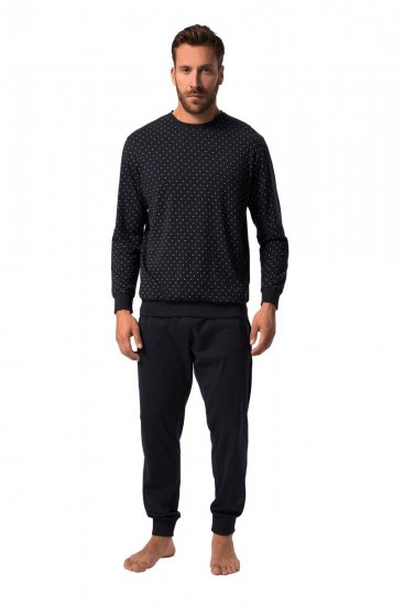JP1880 Pyjamas Two-piece Long Sleeve and Long Trousers Navy - Alsónemű & strandruhák - Nagyméretű Alsónemű 2XL-8XL