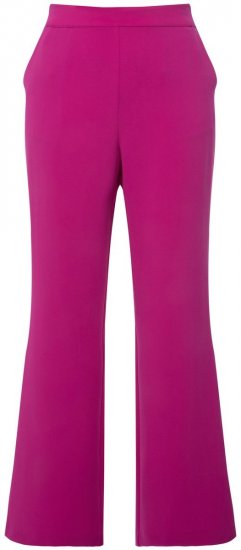 Ulla Popken 813306 Bő szárú öltönynadrág gumis derékkal Magenta - Szövetnadrágok - Női bő szárú szövetnadrágok