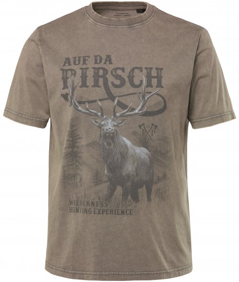 JP1880 Comfortable Fit Vintage Look T-Shirt Ash Gray - Pólók - Nagyméretű pólók - 2XL-14XL