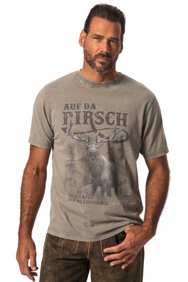 JP1880 Comfortable Fit Vintage Look T-Shirt Ash Gray - Pólók - Nagyméretű pólók - 2XL-14XL