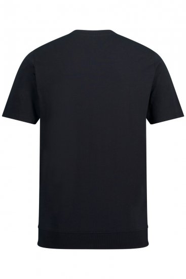 JP1880 818628 Hasra szabott Henley póló Fekete - Pólók - Nagyméretű pólók - 2XL-14XL
