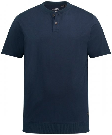 JP1880 818628 Hasra szabott Henley póló Sötétkék - Pólók - Nagyméretű pólók - 2XL-14XL