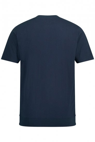 JP1880 818628 Hasra szabott Henley póló Sötétkék - Pólók - Nagyméretű pólók - 2XL-14XL