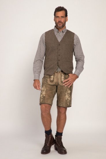 JP1880 Vest Tweed Wool Blend Traditional Light Brown - Öltönyök - Nagyméretű öltönyök