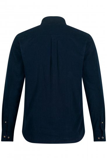 JP1880 Modern Fit Buttoned Collar Cotton Shirt Navy Blue - Ingek - Ingek 2XL-10XL