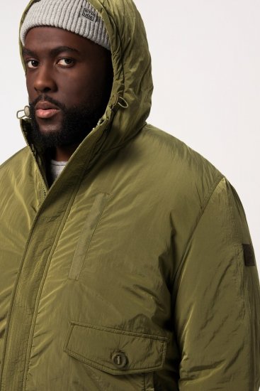 STHUGE Bomber Jacket With Hood Green - Kabátok - Nagyméretű Kabátok - 2XL-8XL