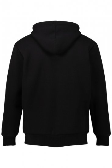 JP1880 820464 Kapucnis dzseki teddy béléssel Fekete - Pulóverek & kapucnis pulóverek - Pulóverek & Kapucnis pulóver 2XL-12XL